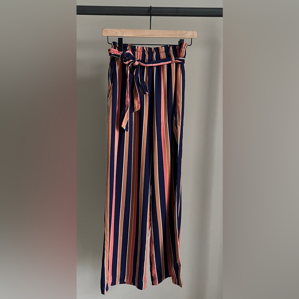 BB Dakota wide leg striped pants